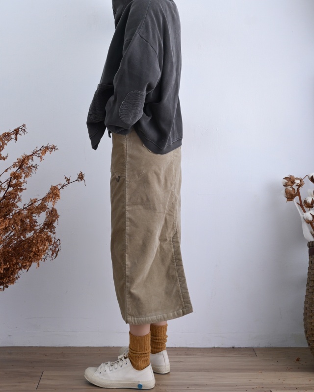 韓 綁袋細絨八分裙 3色 size
