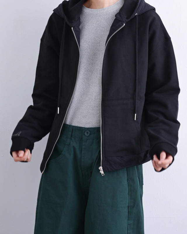 韓 下抽繩棉質連帽短版外套 2色 size
