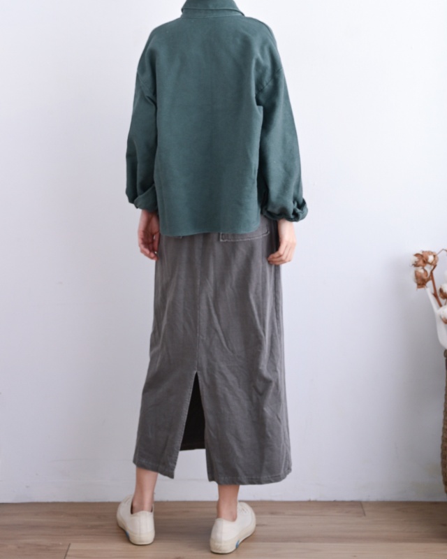 韓 圓釦短版襯衫外套 2色 size