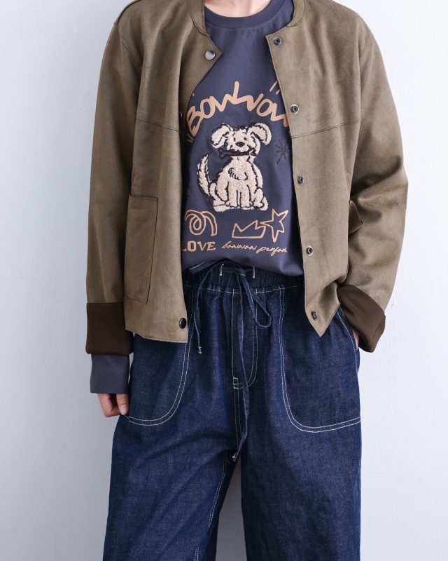 韓 短版麂皮外套 2色 size