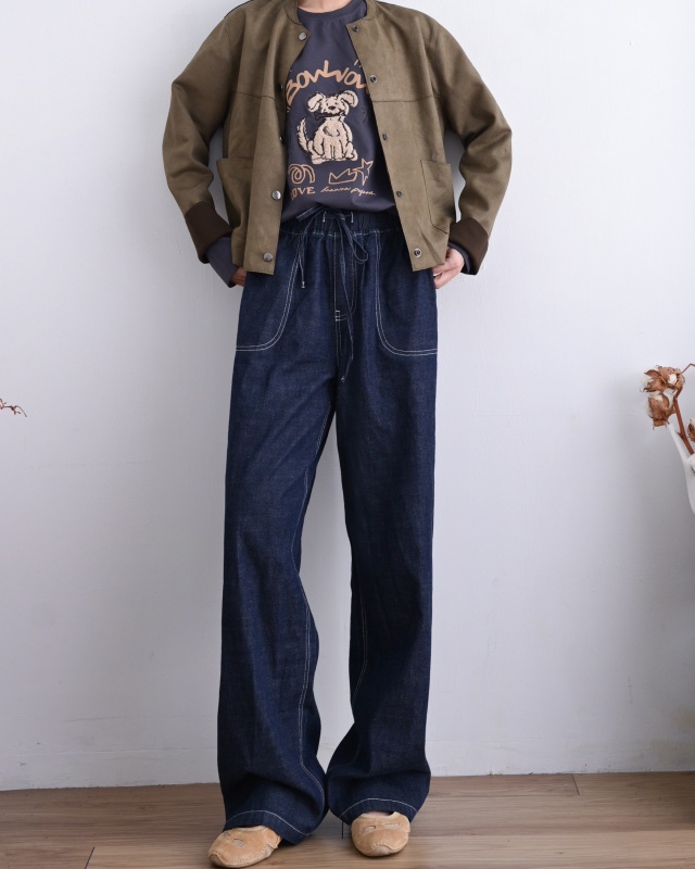 韓 短版麂皮外套 2色 size