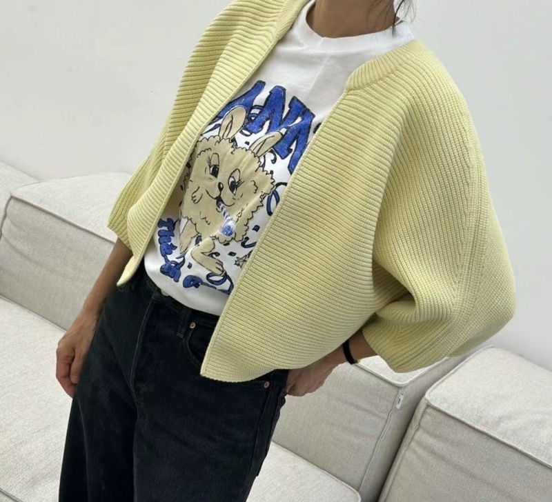 韓 造型袖短版開襟外套 5色 size