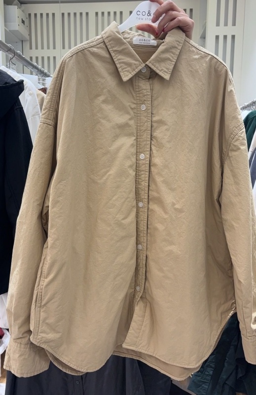 韓 微鋪棉襯衫外套 2色 size