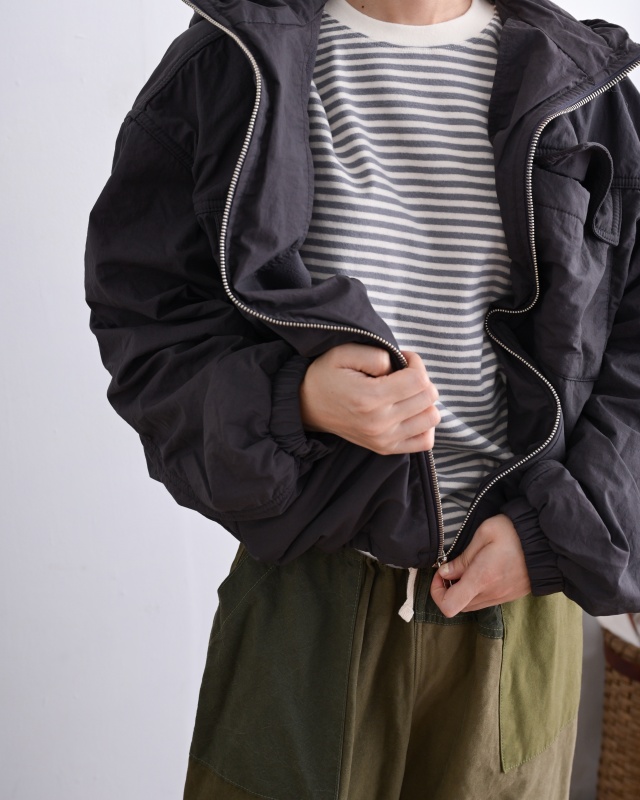 韓 前口袋連帽鋪棉外套 size