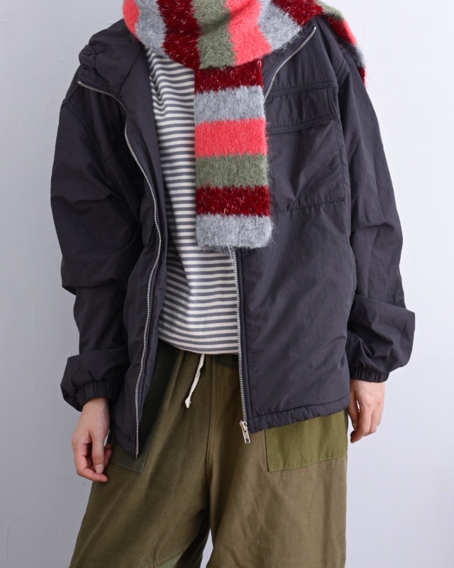 韓 前口袋連帽鋪棉外套 size