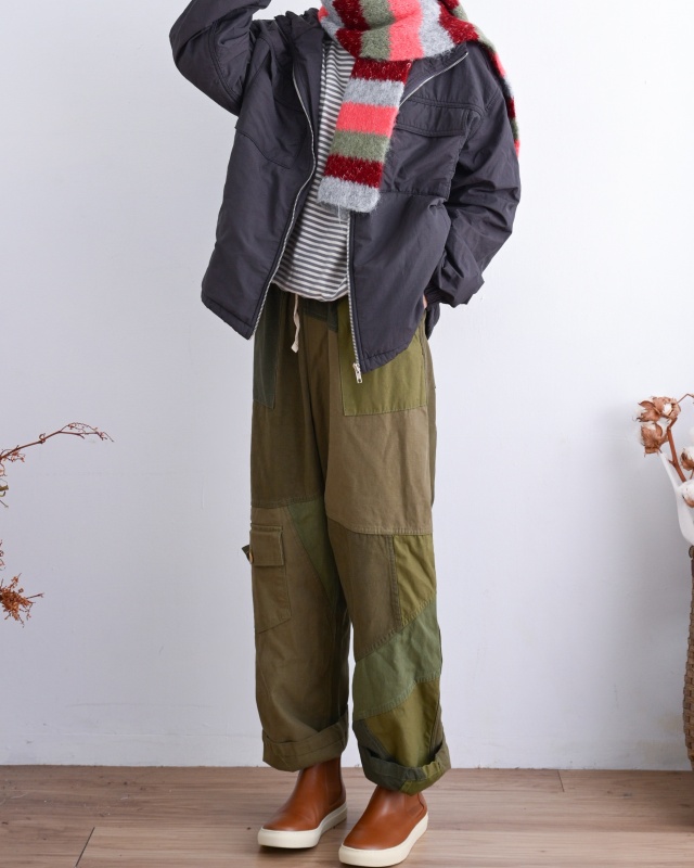 韓 前口袋連帽鋪棉外套 size