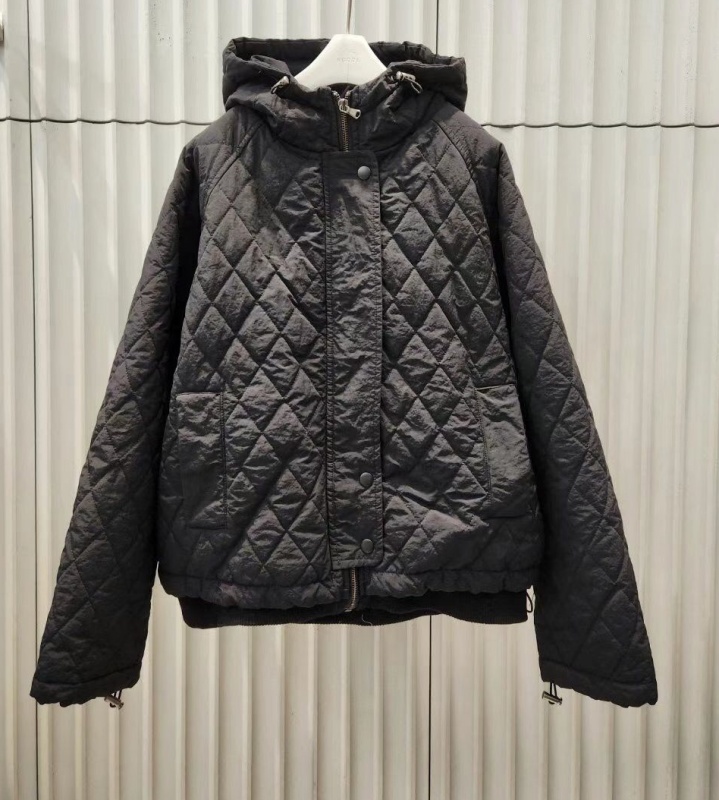 韓 壓菱格鋪棉連帽外套 2色 size
