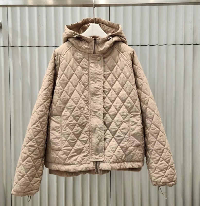 韓 壓菱格鋪棉連帽外套 2色 size