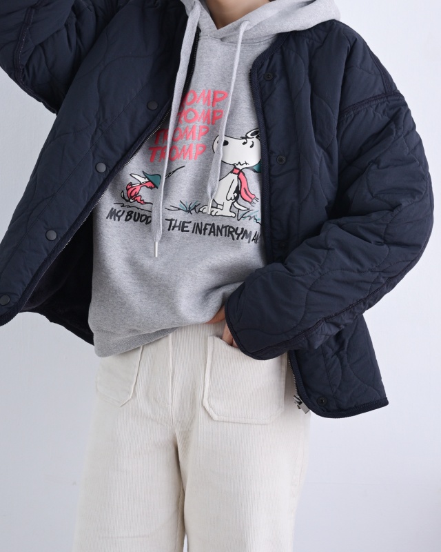 韓 圓領鋪棉短版外套 2色 size