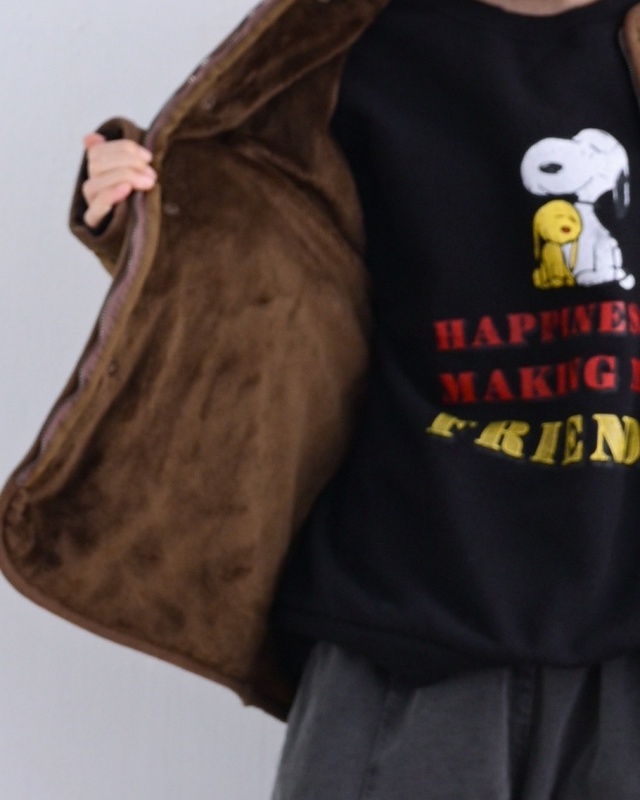 韓 圓領鋪棉短版外套 2色 size