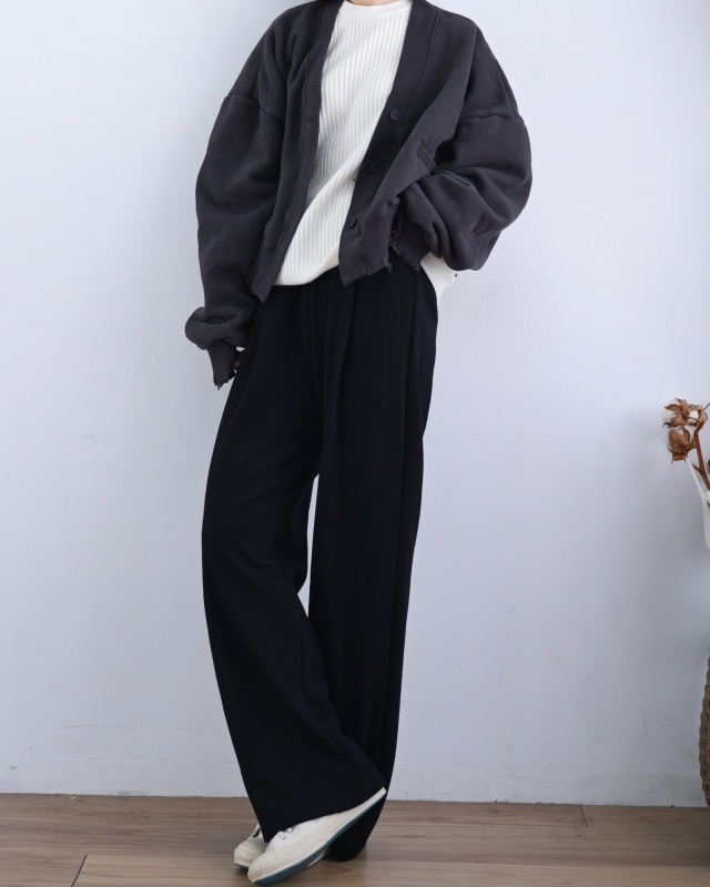 韓 破損風V領短版外套 3色 size