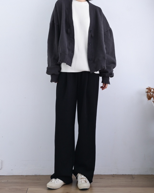 韓 破損風V領短版外套 3色 size