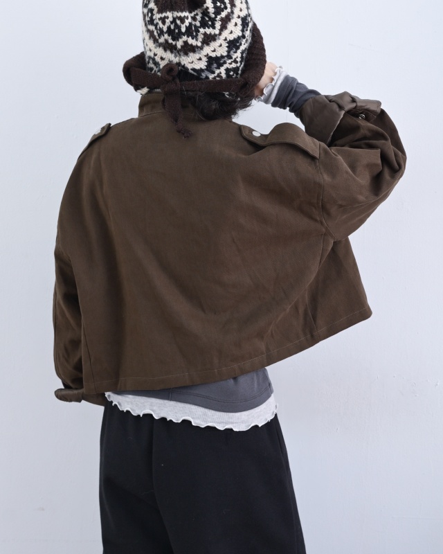 韓 拉鍊短版外套 2色 size