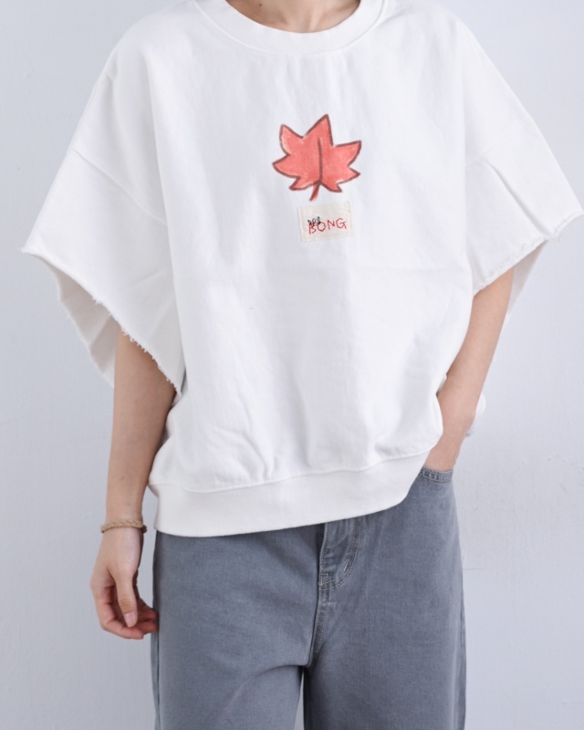 韓 寬袖楓葉上衣 2色 size