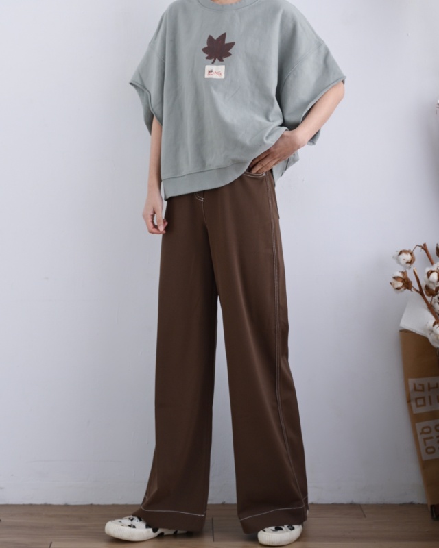 韓 寬袖楓葉上衣 2色 size