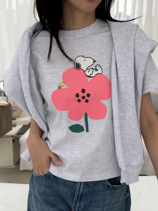 韓 花狗上衣 2色 size