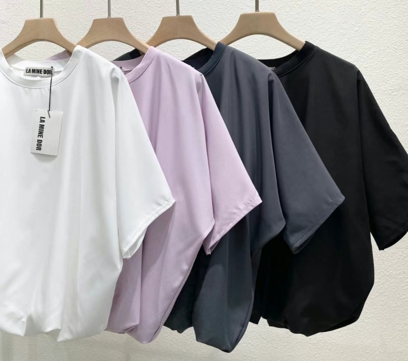 韓 衣襬鬆緊素上衣 4色 size