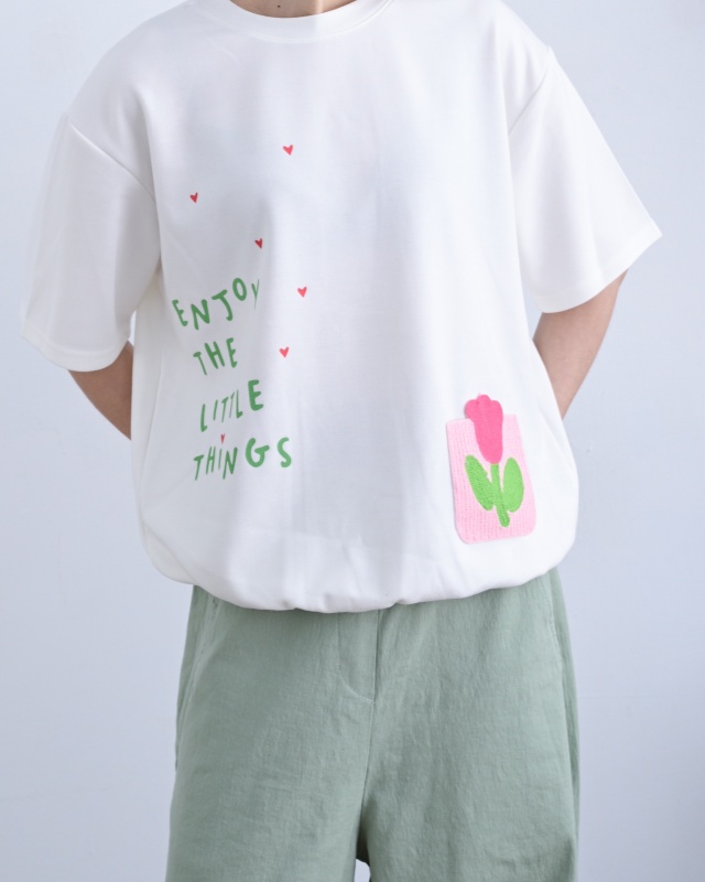 韓 小花口袋上衣 3色 size