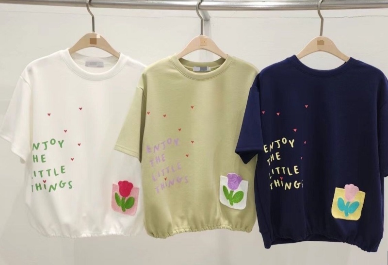 韓 小花口袋上衣 3色 size