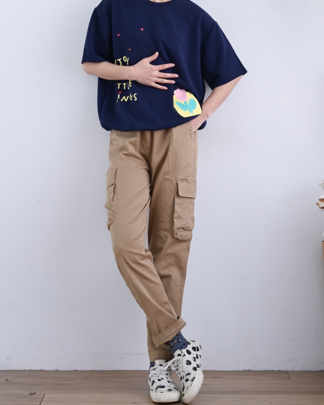 韓 小花口袋上衣 3色 size