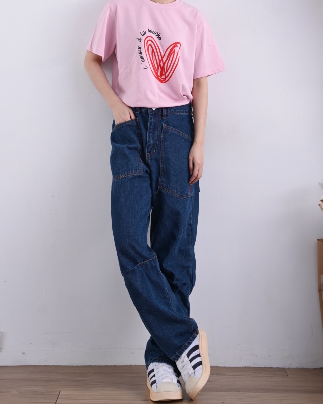韓 線條愛心上衣 2色 size