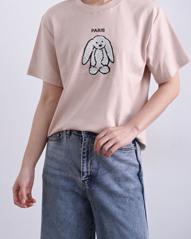 韓 閃亮亮小兔上衣 3色 size