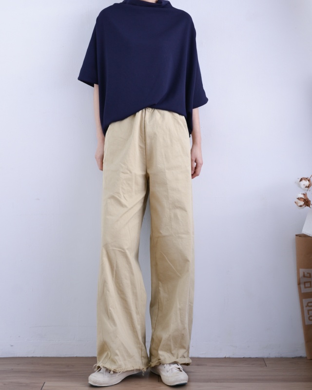 韓 垂領不規則上衣 3色 size