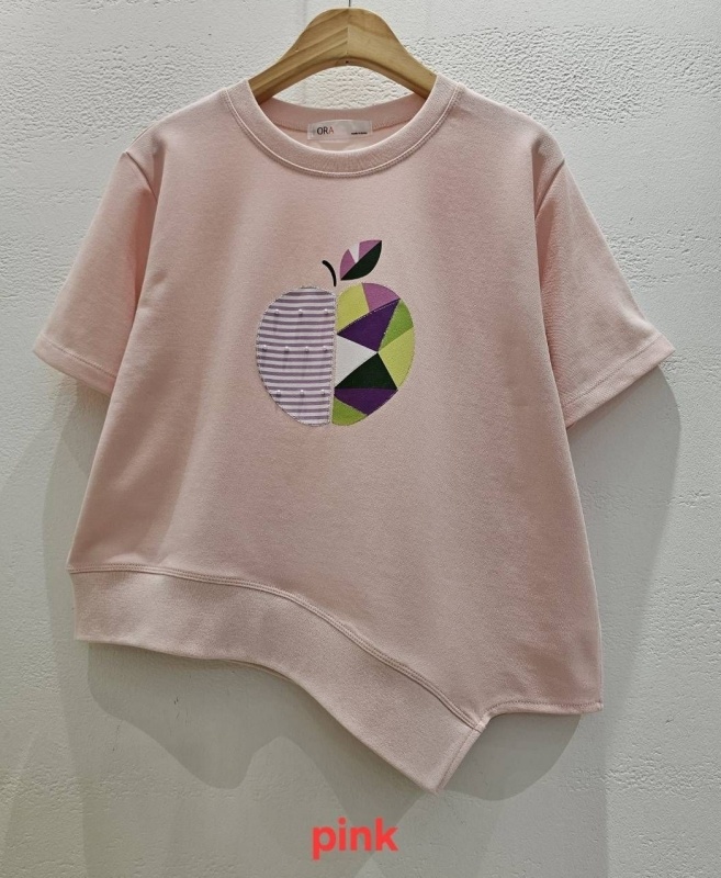 韓 斜邊蘋果上衣 2色 size