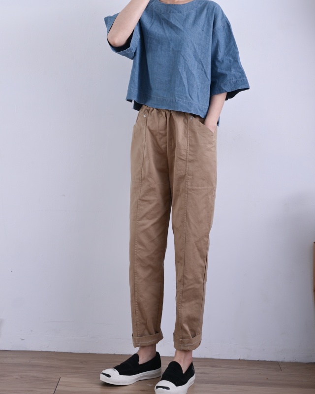 韓 短版牛仔上衣 size