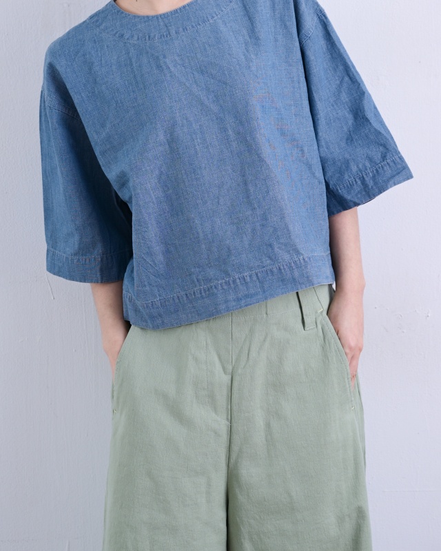 韓 短版牛仔上衣 size