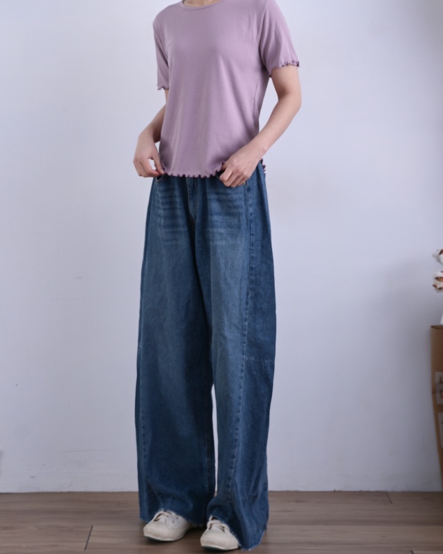 韓 木耳捲捲邊上衣 8色 size