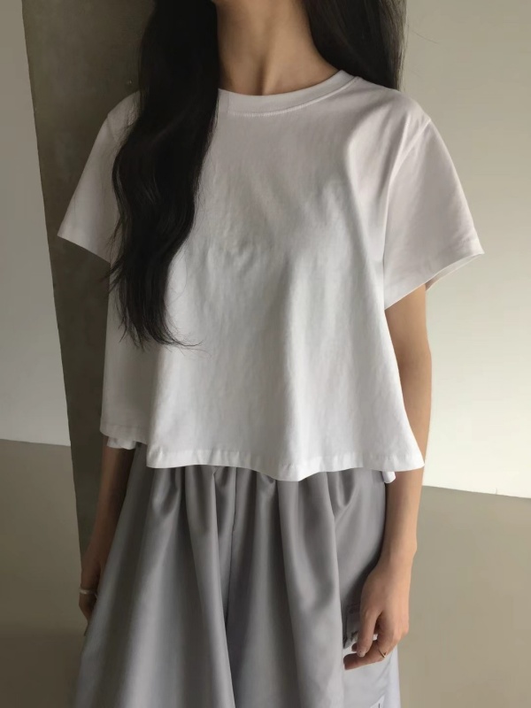 韓 小傘狀素色上衣 2色 size