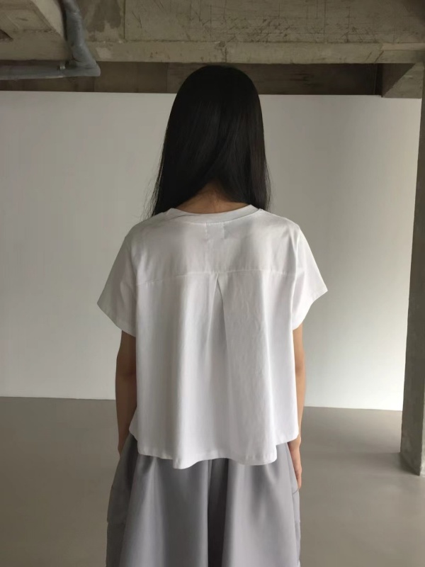 韓 小傘狀素色上衣 2色 size