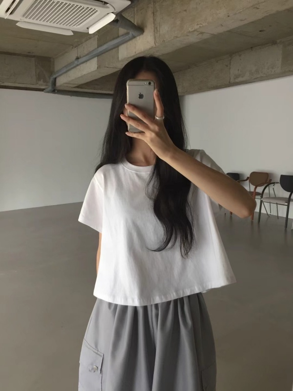 韓 小傘狀素色上衣 2色 size