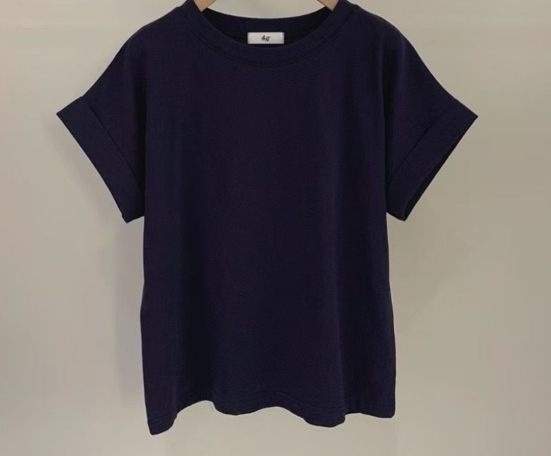 韓 袖反摺素色上衣 10色 size