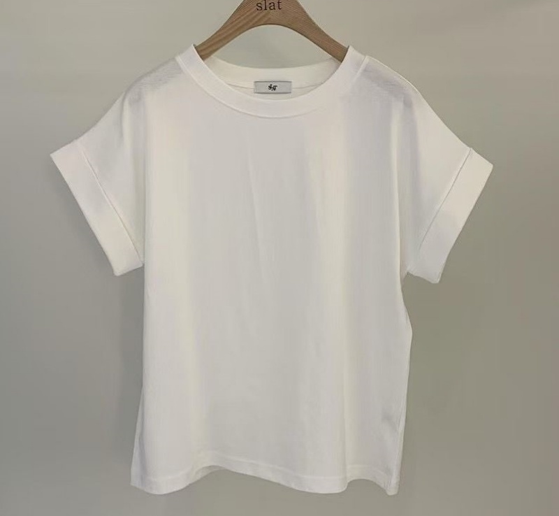 韓 袖反摺素色上衣 10色 size