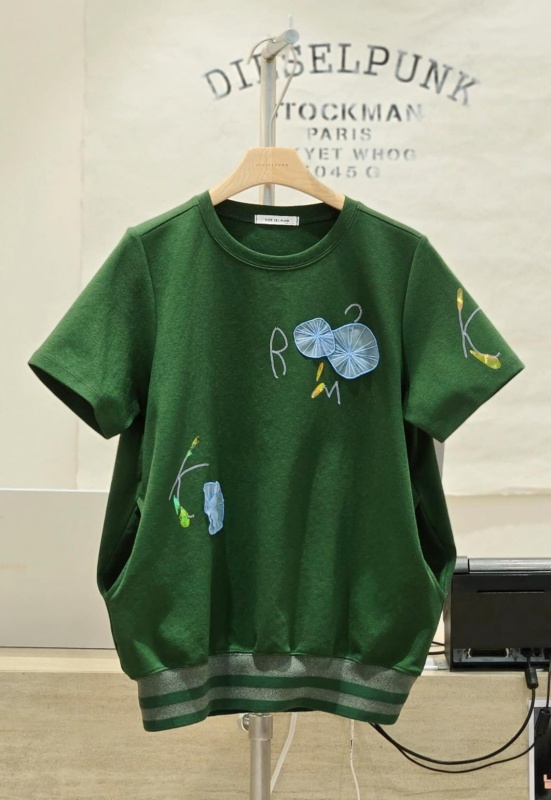 韓 網紗葉口袋上衣 3色 size