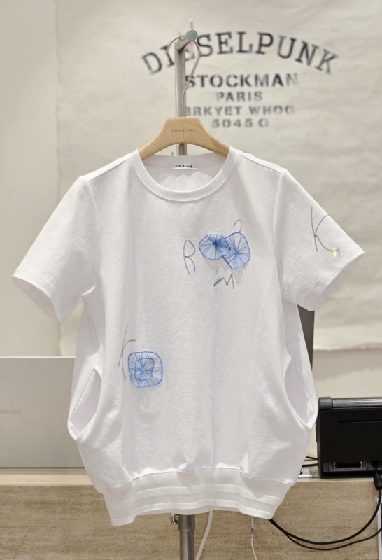 韓 網紗葉口袋上衣 3色 size