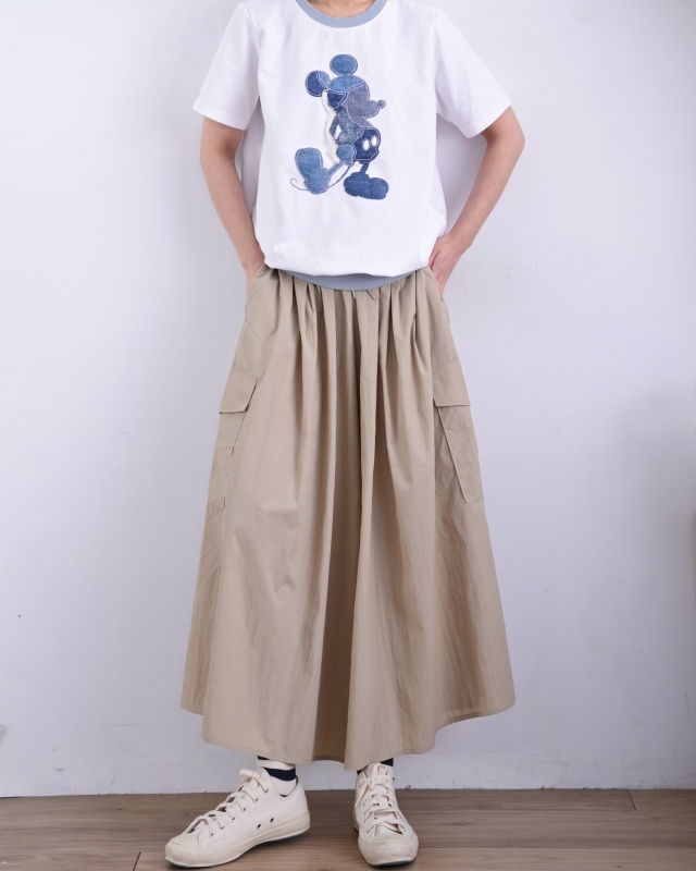 韓 牛仔拚卡通人物上衣 size