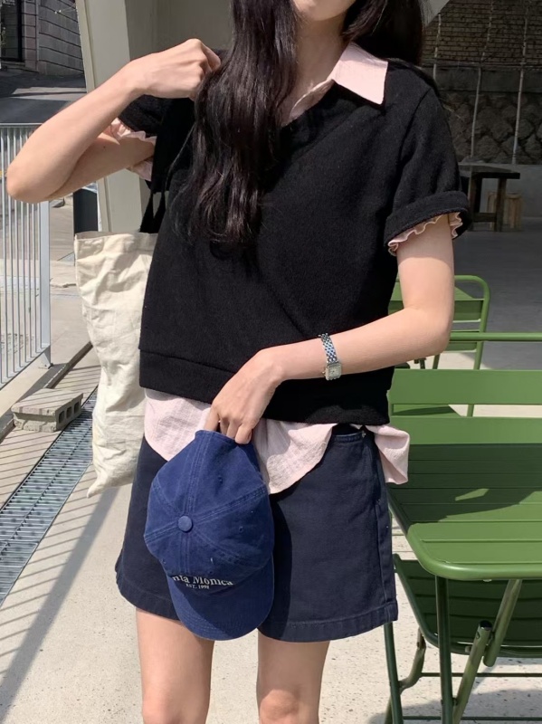 韓 小V領上衣 3色 size