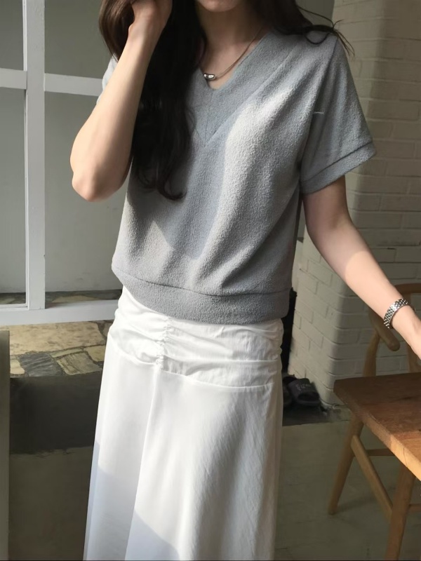 韓 小V領上衣 3色 size