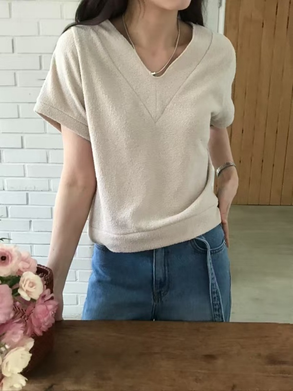 韓 小V領上衣 3色 size