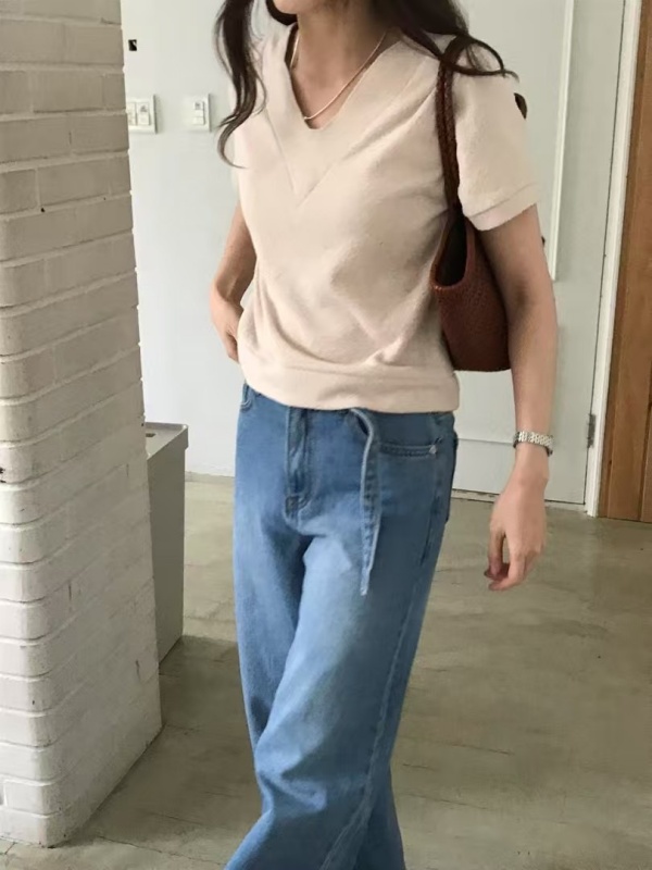 韓 小V領上衣 3色 size