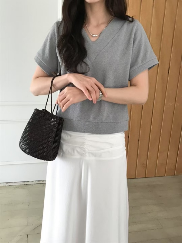 韓 小V領上衣 3色 size