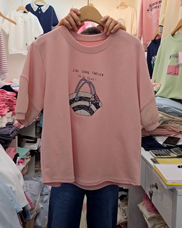 韓 條文包上衣 3色 size