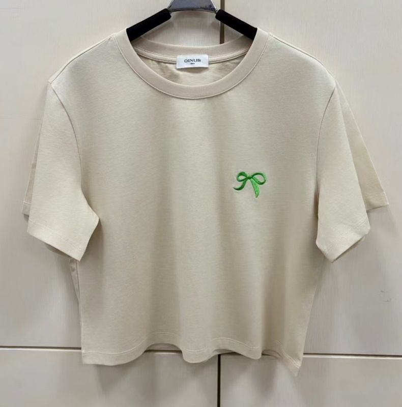 韓 蝴蝶結短版素上衣 8色 size
