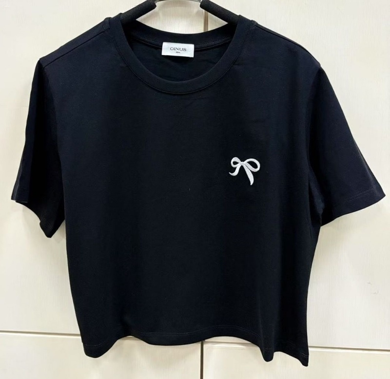 韓 蝴蝶結短版素上衣 8色 size