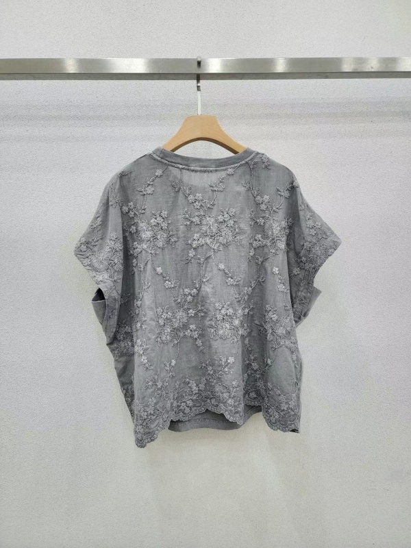 韓 背織花上衣 4色 size