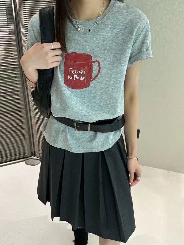 韓 英文字杯子上衣 5色 size