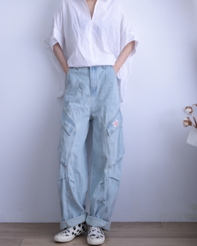 韓 有領小V上衣 size